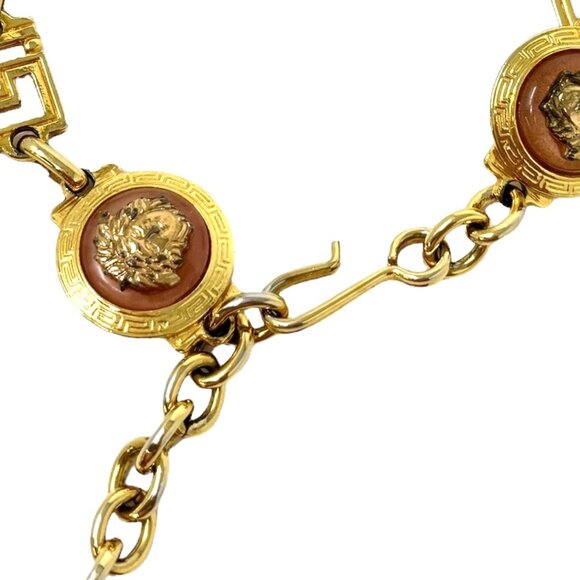 GIANNI VERSACE Vintage Medusa Logo Chain Belt Accessory Gold Metal [103631] - Picture 9 of 10